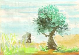 Malerei: Olivenbäume sind, neben dem Tourismus, das Gold des Mittelmeeres