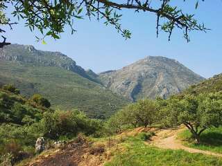 Blick auf den Berg Prophet Elias